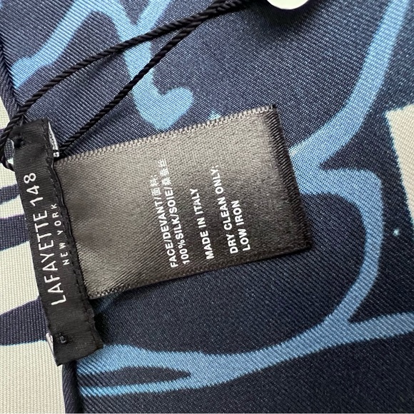Lafayette 148 silk scarf $298 - Picture 4 of 6